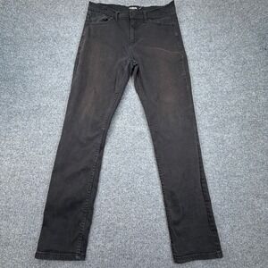 RSQ Relaxed Taper Jeans Men 31x32 (Fits 31x30) Faded Black Stretch Skater Grunge